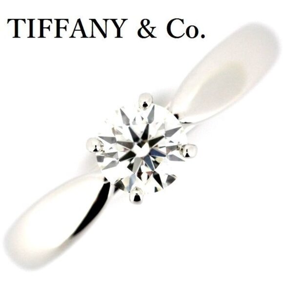 Tiffany & Co. Harmony 1P Diamond Ring, Platinum PT950  Tiffany & Co Harmony 041 CT Diamond Ring I-If-3 ex Pt950